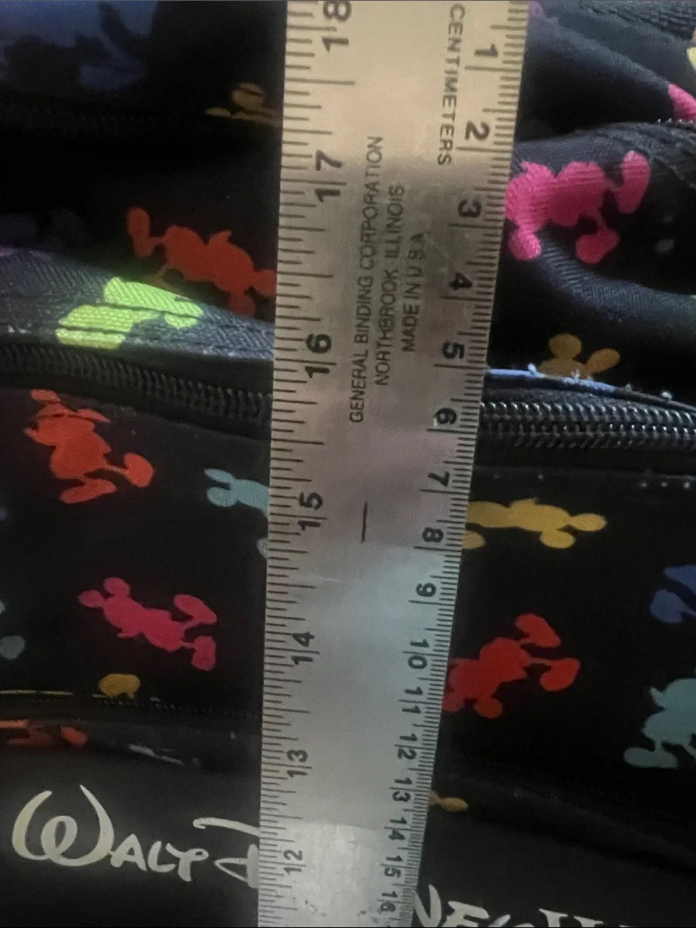 Disney Black Backpack with Rainbow Mickey Silhouettes
